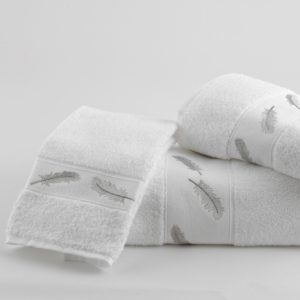 Bellini Bath Towels White Gray