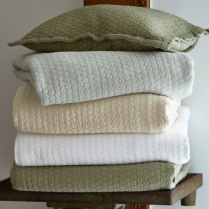 Tracey Coverlets Seaglass Cream White Sage