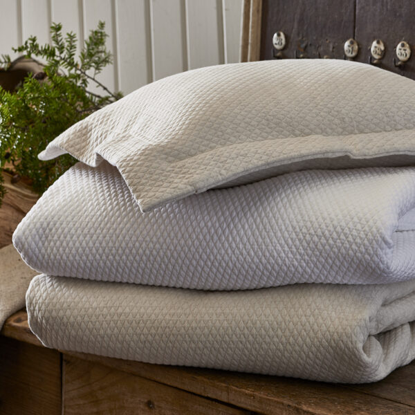 Blair White and Linen Coverlets