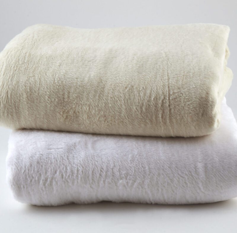 Kashmina Blankets ivory and white