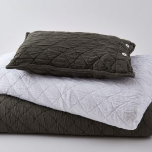 Louisa Coverlets White and Charcoal