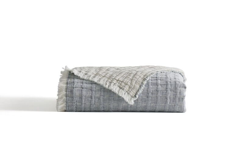 Devon Cobalt Folded Coverlet