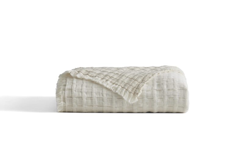 Devon Ivory Folded Coverlet